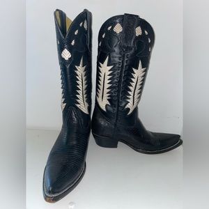 Imported woman’s size 7 crocodile & white cobra leather boots